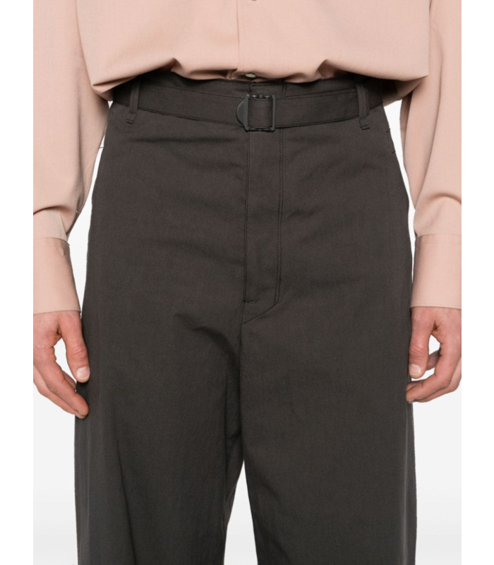 SEAMLESS BELTED PANTS ANTHRACITE BROWN