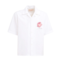 SHIRT FLOWER LOGO WHITE