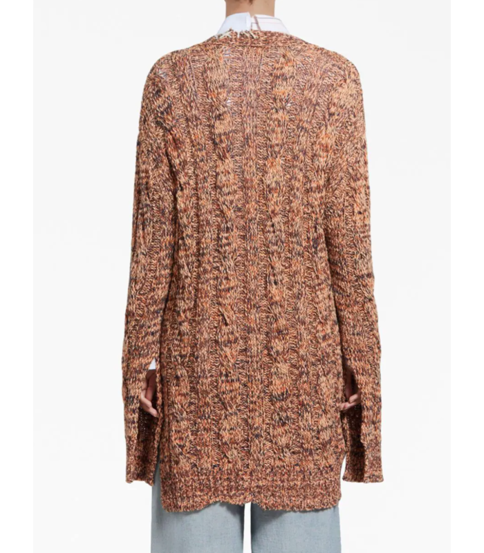 OVERSIZED CARDIGAN RUST BROWN