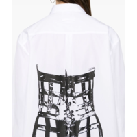 CAGE TOMPE L'ŒIL POPELINE SHIRT WHITE