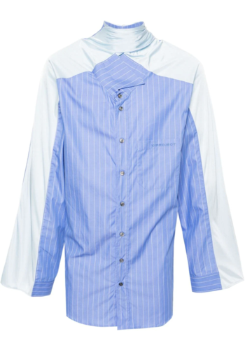 Y/PROJECT insert scarf shirt striped blue