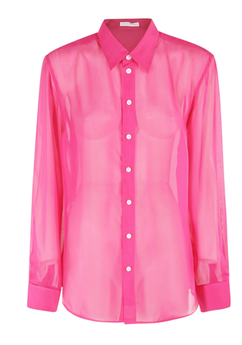 HELMUT LANG sheer shirt fuchsia