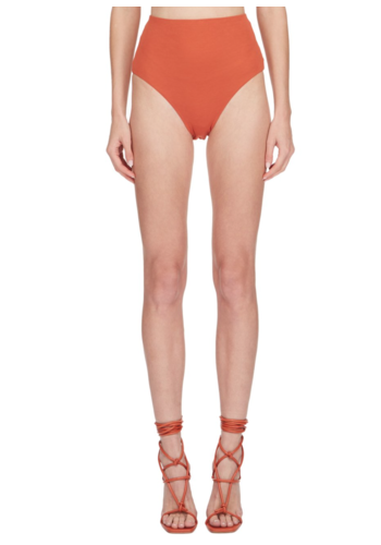 RICK OWENS LILIES brief knit shorts tangerine