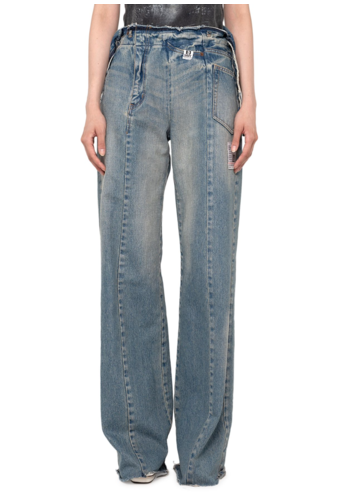 MAISON MIHARA YASUHIRO reconstructed denim pants