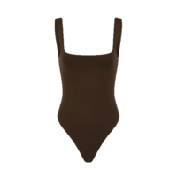 SQUARE NECK BODYSUIT BRUNETTE