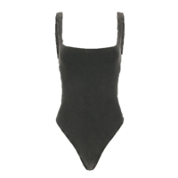 SQUARE NECK BODYSUIT WASHED BLACK