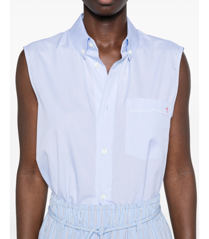 SLEEVELESS SHIRT LIGHT BLUE