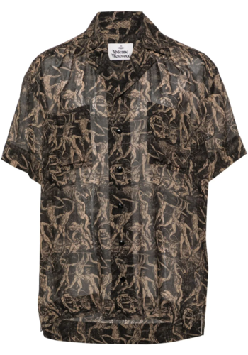 VIVIENNE WESTWOOD camp shirt dark green