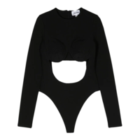 MADONNA INSPIRED JERSEY LONG SLEEVE BODY BLACK