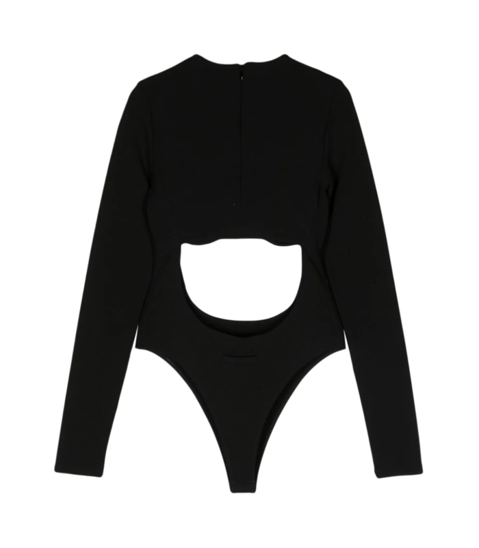 MADONNA INSPIRED JERSEY LONG SLEEVE BODY BLACK