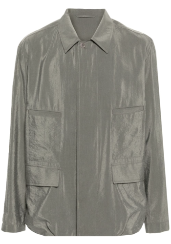 LEMAIRE 4 pocket overshirt ash grey