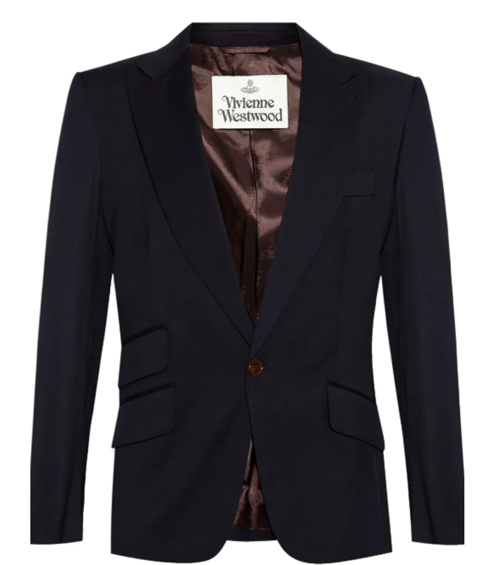 ONE BUTTON JACKET NAVY