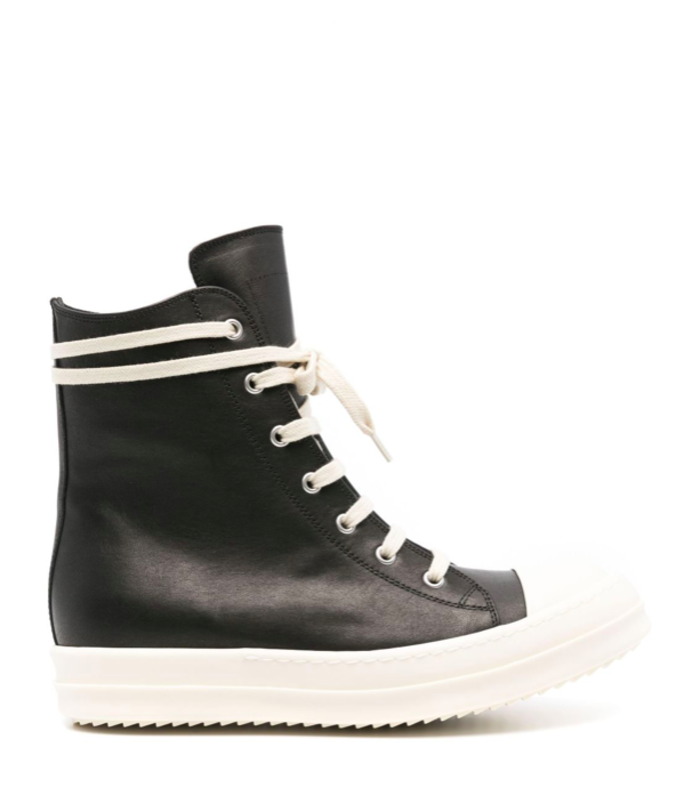 SCARPE IN PELLE BUMPER SNEAKERS BLACK/MILK/MILK