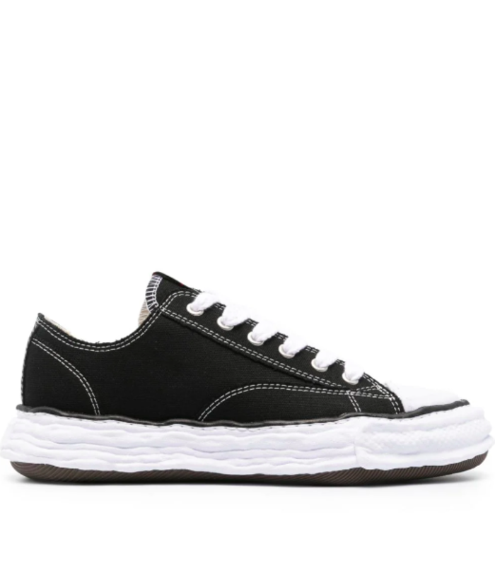 MAISON MIHARA YASUHIRO PETERSON 23 LOW ORIGINAL SOLE CANVAS LOW TOP SNEAKERS BLACK MEGUSTA