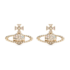 VIVIENNE WESTWOOD MAYFAIR BAS RELIEF EARRINGS GOLD/CRYSTAL