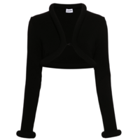 JERSEY VISCOSE CARDIGAN WITH FOAM DETAIL BLACK