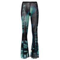 MESH FLARE TROUSER PRINTED "PIGALLE" NAVY/LIGHTBLUE