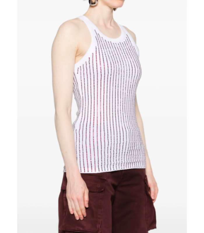 TOP WHITE/RED