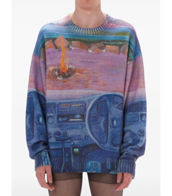PRINTED JUMPER CORNFLOWER BLUE