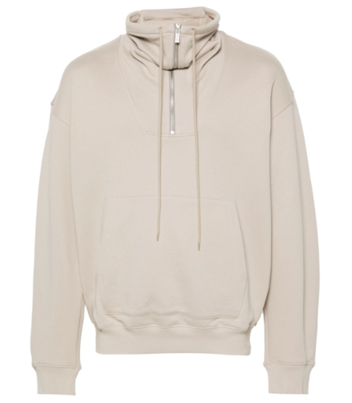 FUNNEL NECK SWEATER STONE