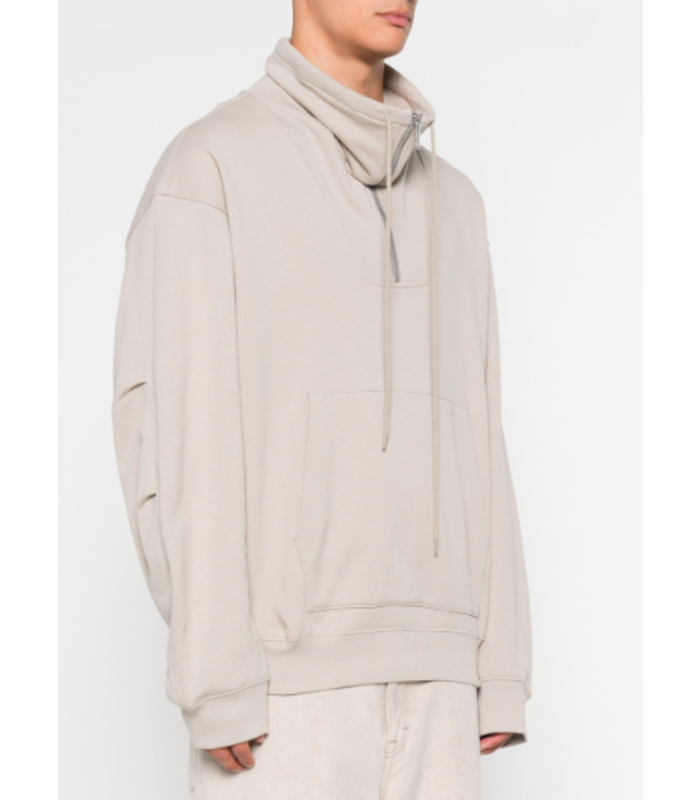 FUNNEL NECK SWEATER STONE