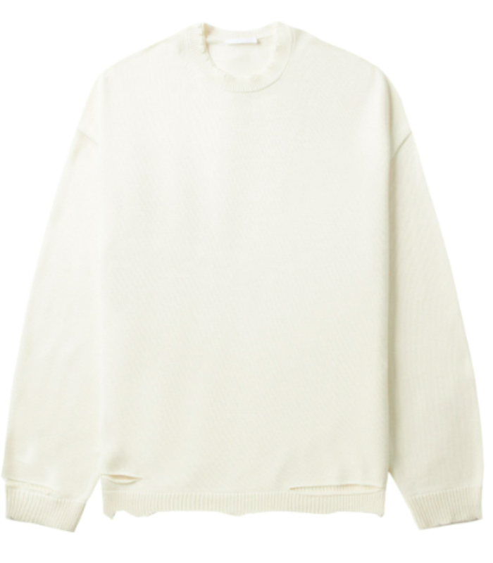RIB CREWNECK IVORY