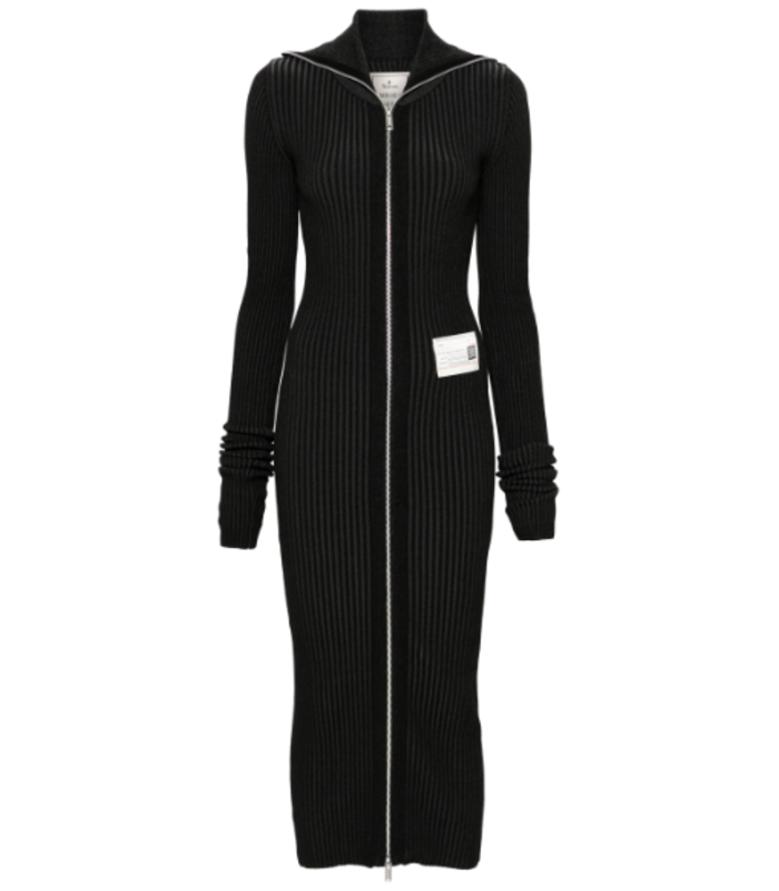 RIB DRESS BLACK