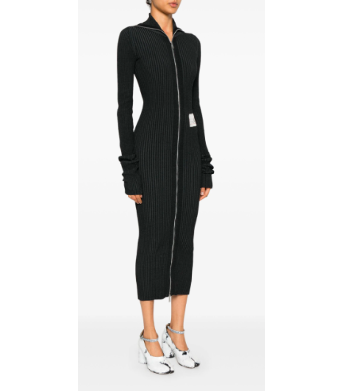 RIB DRESS BLACK