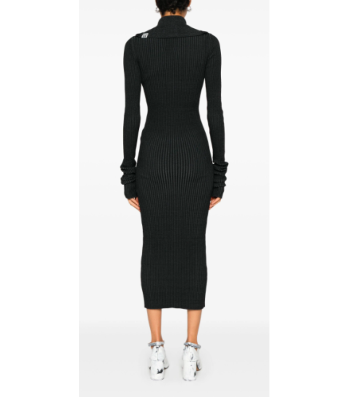 RIB DRESS BLACK