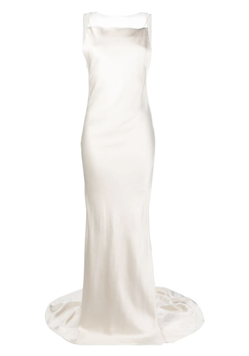 MAISON MARGIELA hammered satin gown ivory