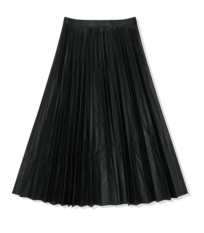 PLEATED ORGANDY SKIRT BLACK