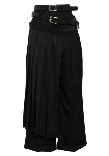 JUNYA WATANABE pleated skirt trousers black