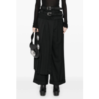 PLEATED SKIRT TROUSERS BLACK