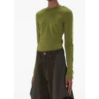 Pleated Trim LS Underpinning Green
