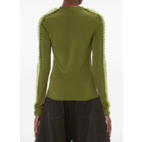 Pleated Trim LS Underpinning Green