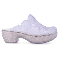 MELISSA COURT CLOG 35897 CLEAR/WHITE