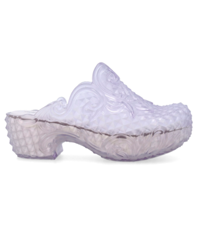 MELISSA COURT CLOG 35897 CLEAR/WHITE