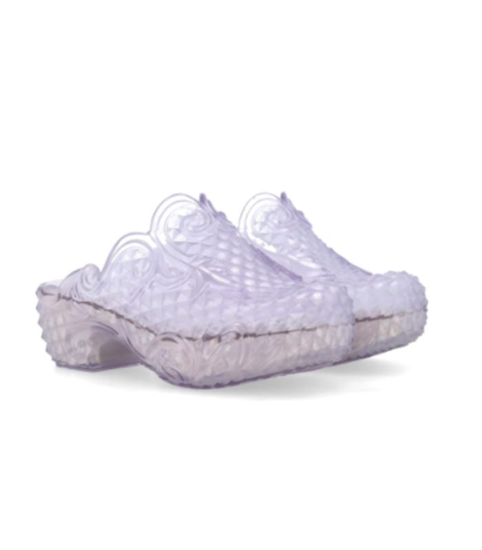 MELISSA COURT CLOG 35897 CLEAR/WHITE