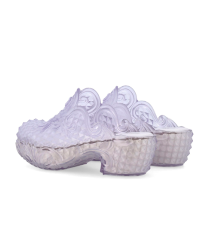 MELISSA COURT CLOG 35897 CLEAR/WHITE