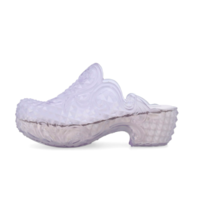 MELISSA COURT CLOG 35897 CLEAR/WHITE