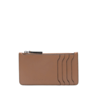 ZIPPED CARD CASE BROWN