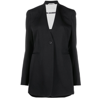 W JACKET 02 TM - COMPACT WOOL GRAIN DE POUDRE BLACK
