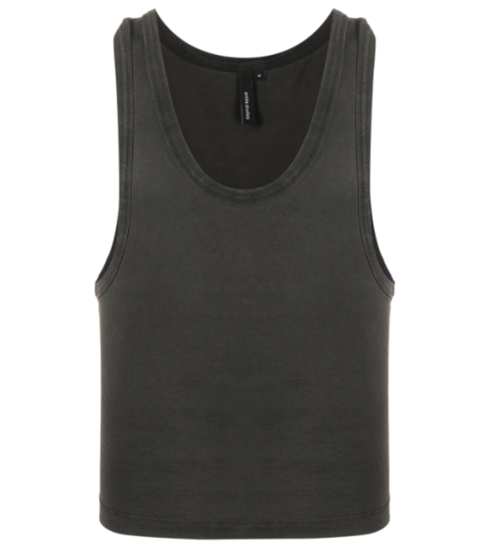 CROPPED TANK WASHED BLACK
