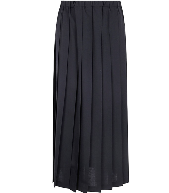 black pleated SKIRT