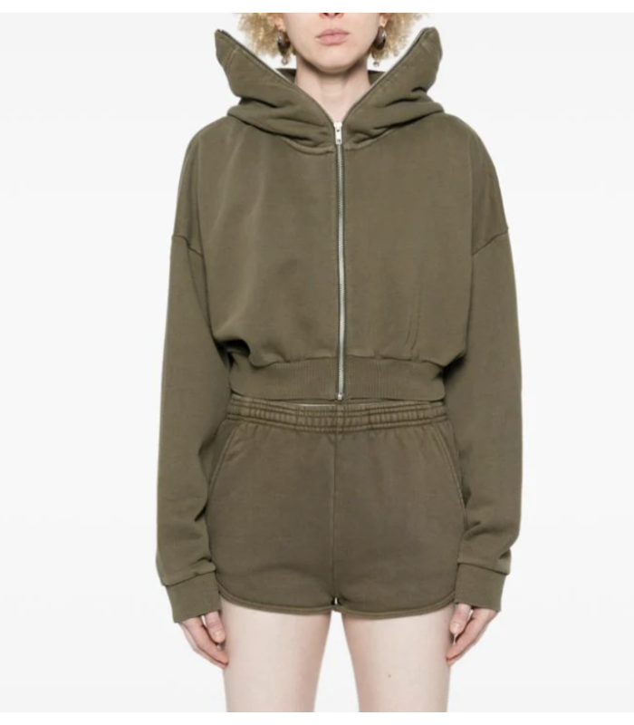 CROPPED FULL ZIP MILITARY