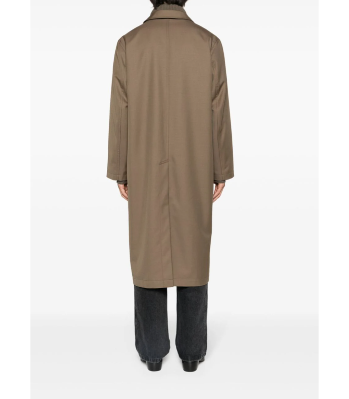 ASYMMETRIC COAT TAUPE MELANGE