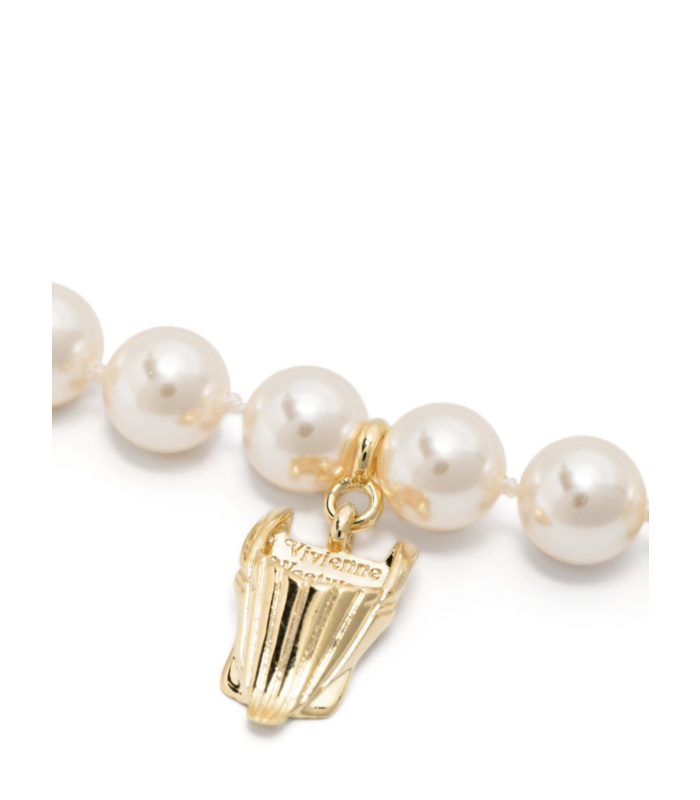 ANGLO PEARL NECKLACE GOLD / CREAMROSE PEARL