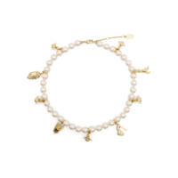 ANGLO PEARL NECKLACE GOLD / CREAMROSE PEARL
