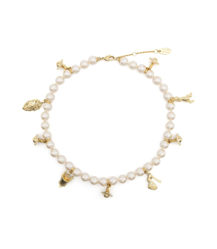 ANGLO PEARL NECKLACE GOLD / CREAMROSE PEARL