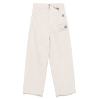 HUGE DETAIL DENIM PANTS WHITE